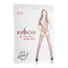 Passion Netz-Catsuit mit offenen Cups – Schwarz