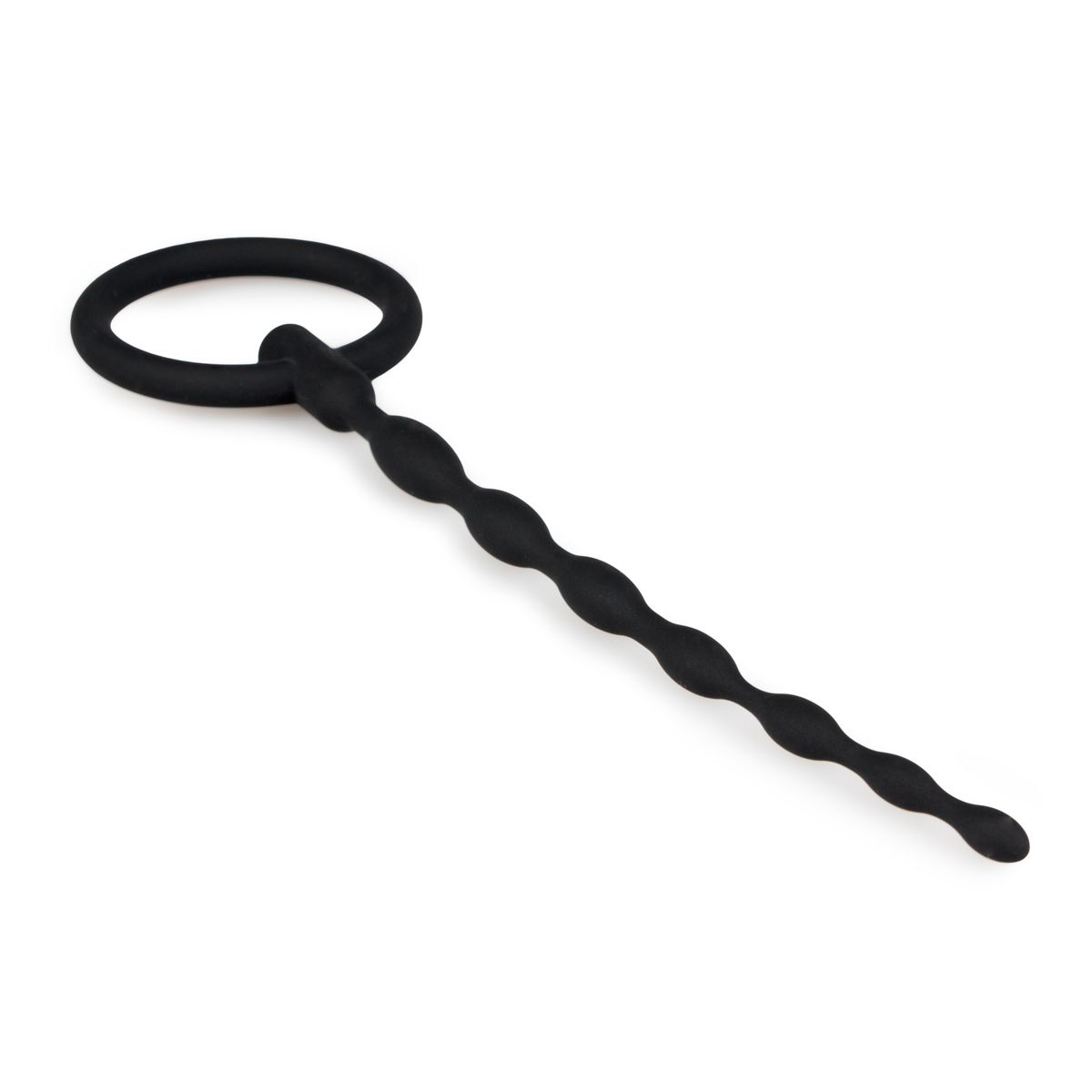 Sinner Gear Silikon Penis-Plug mit Ring – Schwarz – Produktansicht 2
