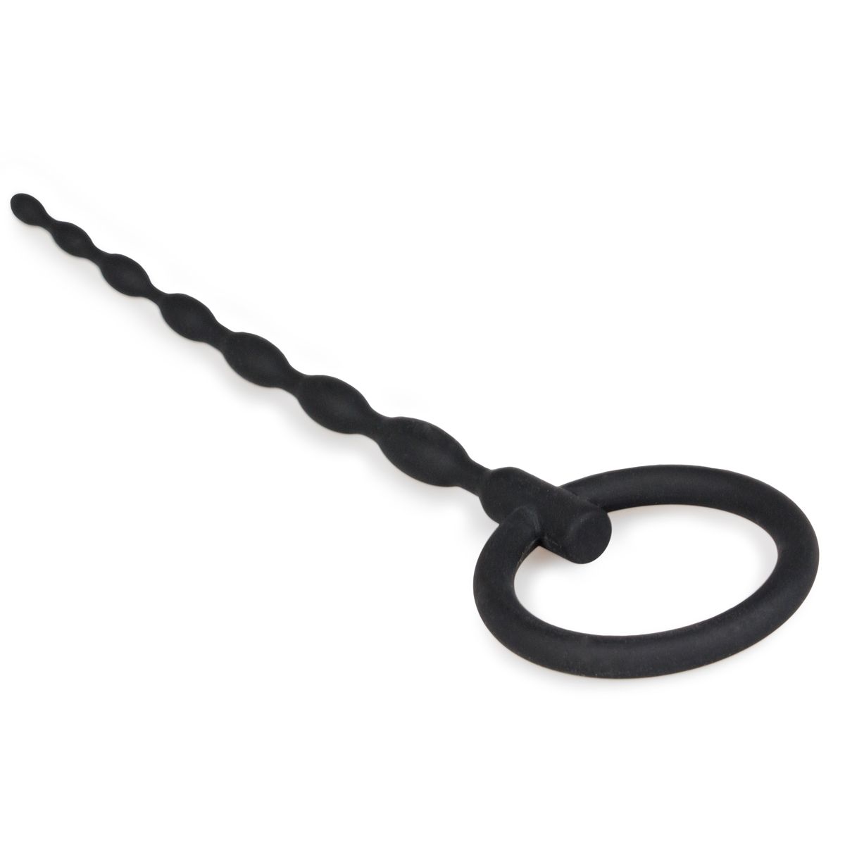 Sinner Gear Silikon Penis-Plug mit Ring – Schwarz – Produktansicht 3