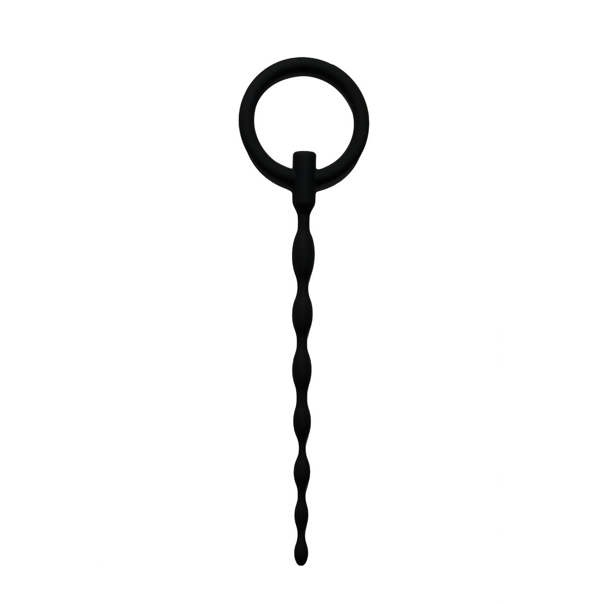 Sinner Gear Silikon Penis-Plug mit Ring – Schwarz – Produktansicht 1