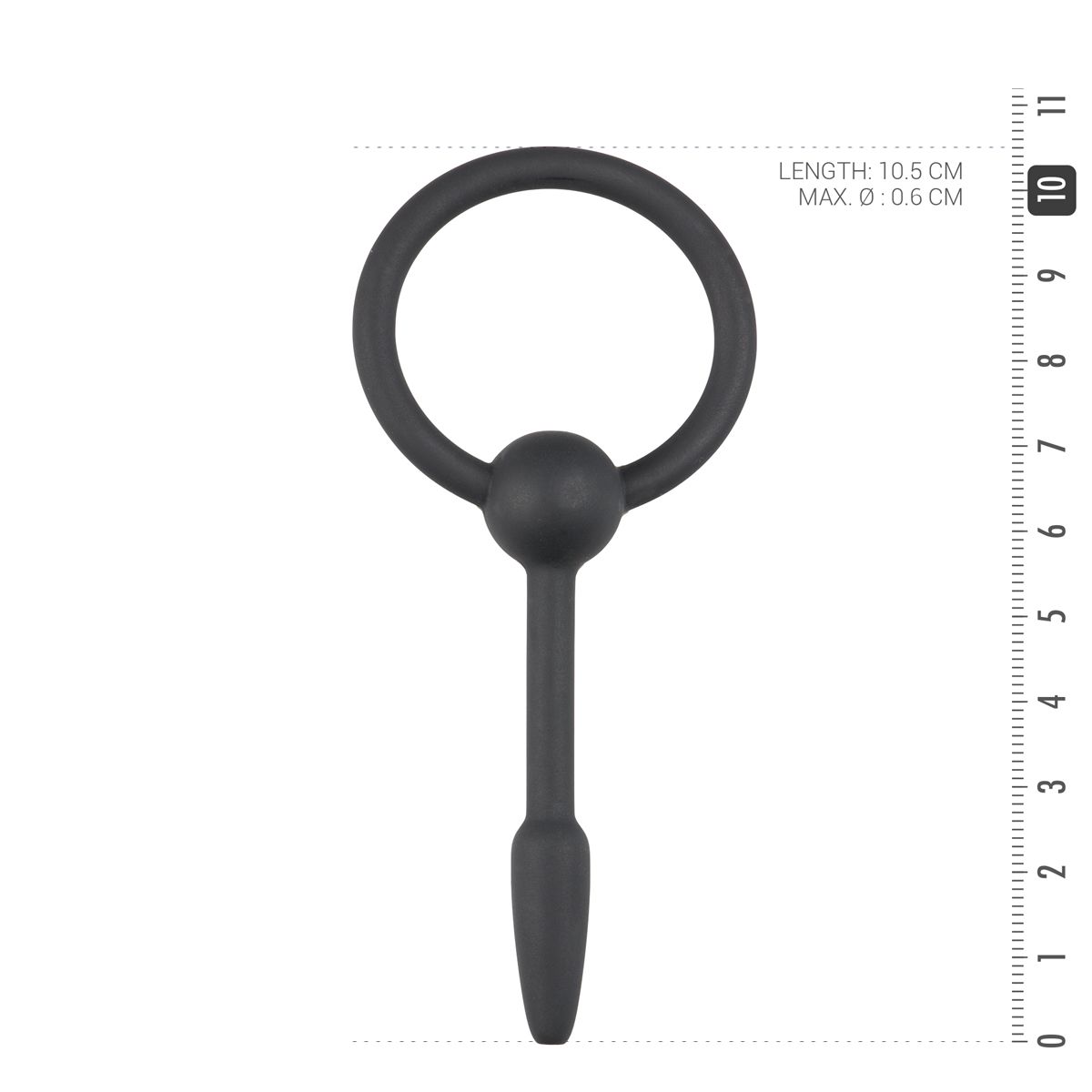 Sinner Gear Hohler Penis-Plug mit Griff-Ring – Produktansicht 4