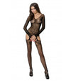 Passion Mesh Suspender Bodystocking – Schwarz