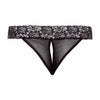 Christine – String mit offenem Schritt – Schwarz