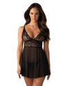 Obsessive – Idillia Babydoll und Tanga – Schwarz