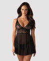 Obsessive – Idillia Babydoll und Tanga – Schwarz
