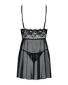 Obsessive – Idillia Babydoll und Tanga – Schwarz