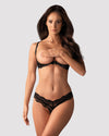 Obsessive Luvae Open-Cup-BH-Set – Schwarz
