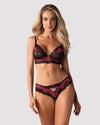 Obsessive Tulia 2-teiliges BH-Set – Schwarz/Pink