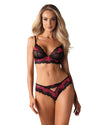 Obsessive Tulia 2-teiliges BH-Set – Schwarz/Pink
