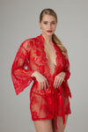 Christine – Graceful Spitzen-Kimono – Rot