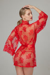 Christine – Graceful Spitzen-Kimono – Rot