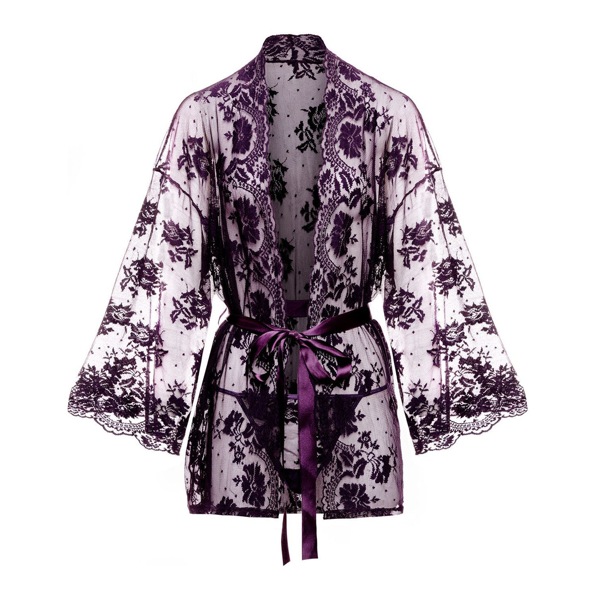 Christine – Graceful Spitzen-Kimono – Lila