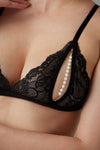 Christine – Mea Perlen- & Spitzen-BH-Set – Schwarz