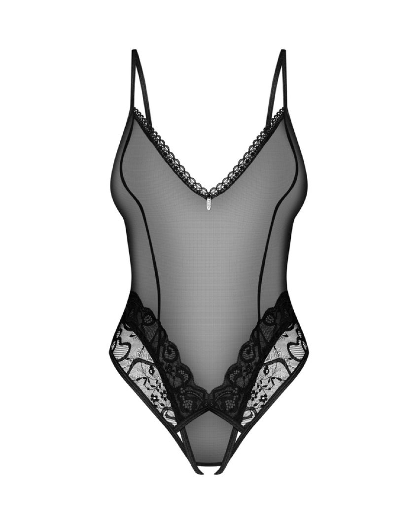 Obsessive Blomentis Ouvert-Teddy – Schwarz – Originalbild 2