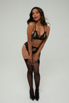 Christine – Axelle 3-teiliges Ouvert-Set mit offenen Cups – Schwarz