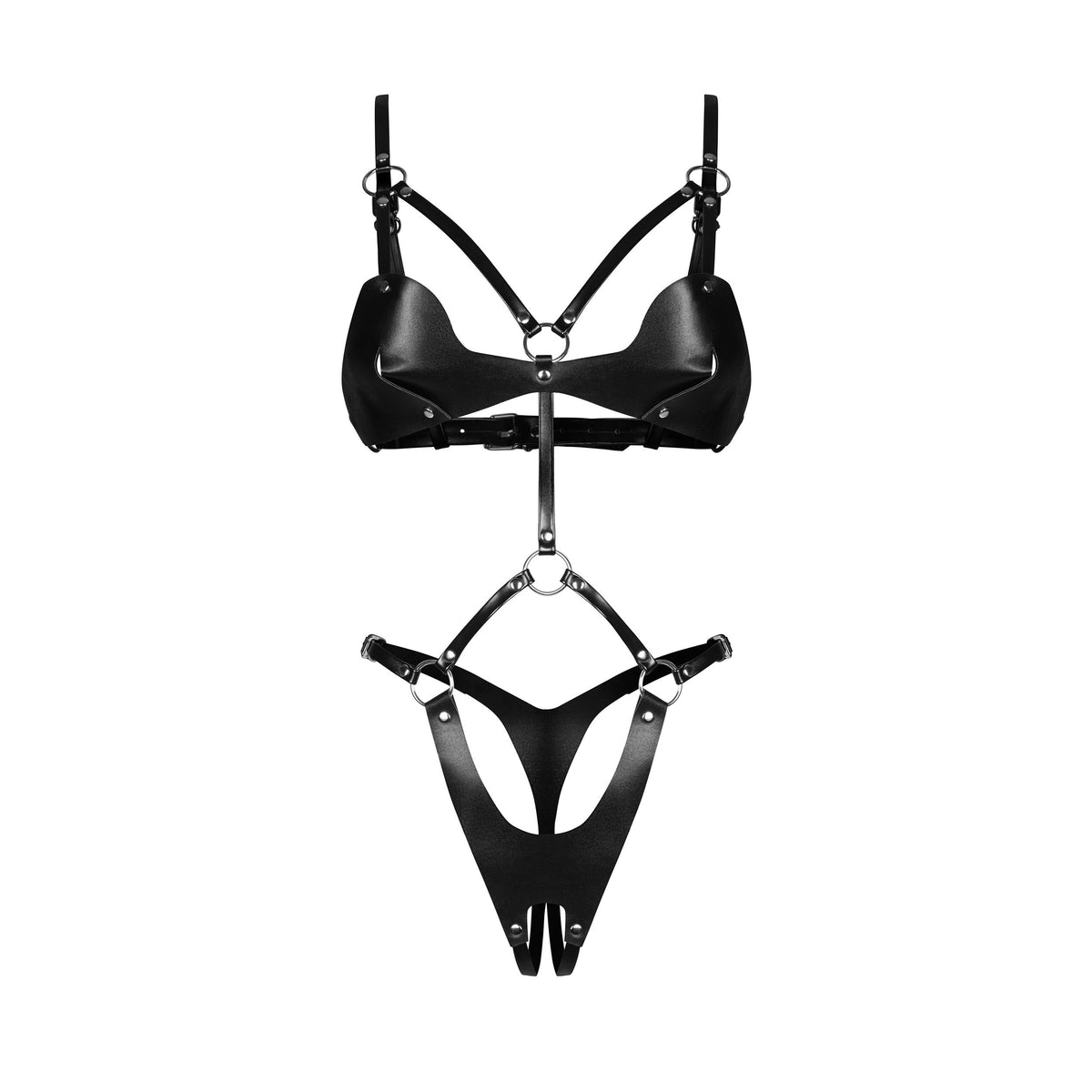 Obsessive – Dame Control Ouvert-Teddy – Schwarz