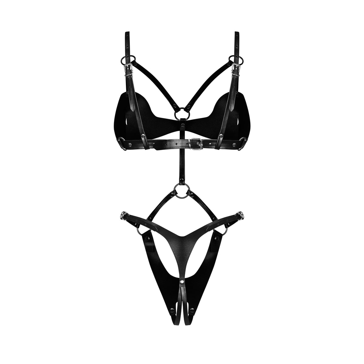 Obsessive – Dame Control Ouvert-Teddy – Schwarz