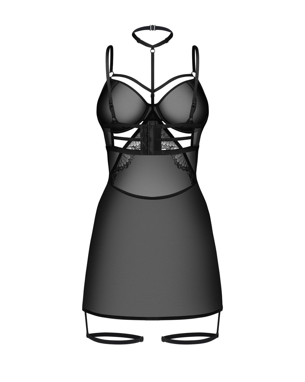 Obsessive Arrowel Babydoll – Schwarz – weitere Ansicht