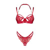 Obsessive Matildea 2-teiliges Ouvert-Set – Rot