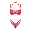 Obsessive Matildea 2-teiliges Ouvert-Set – Rot