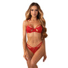 Obsessive Matildea 2-teiliges Ouvert-Set – Rot