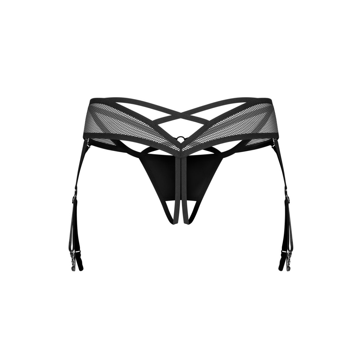 Obsessive Dominna Ouvert-String – Schwarz – Originalansicht 2