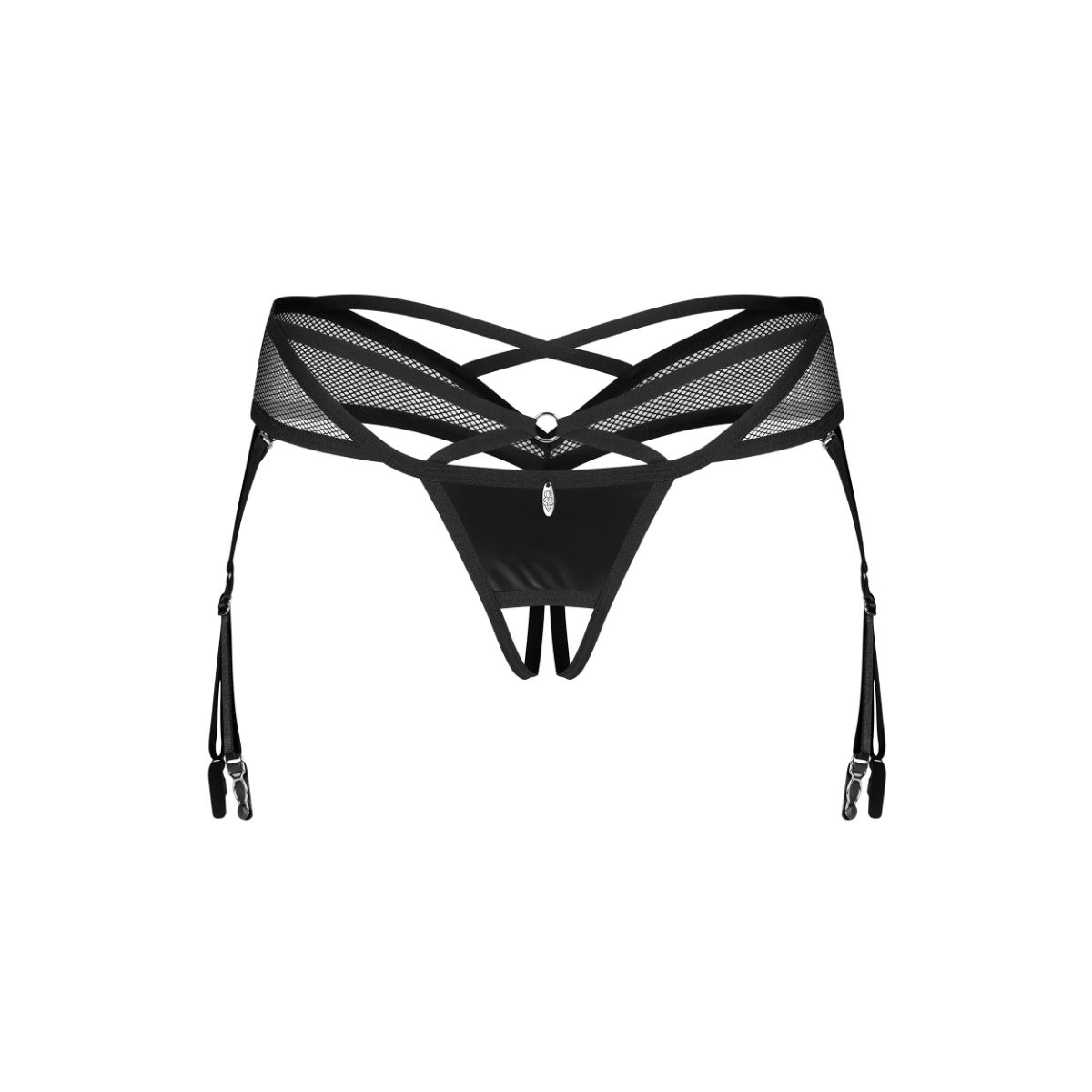 Obsessive Dominna Ouvert-String – Schwarz – Originalansicht 3