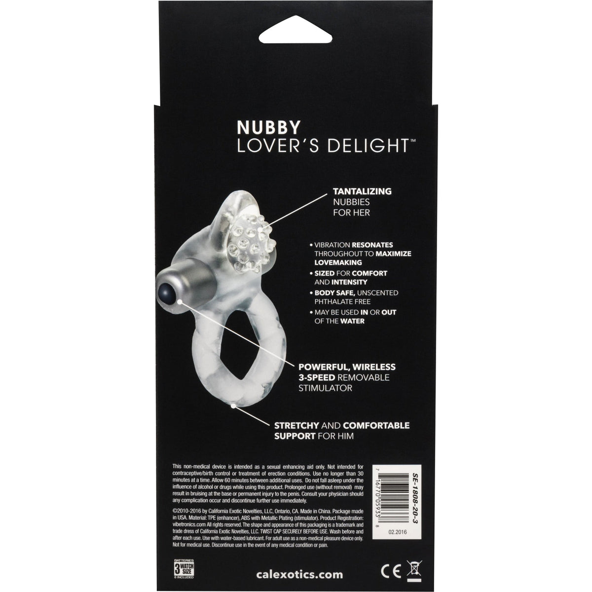 CalExotics Nubby Lover's Delight – Verpackungsansicht