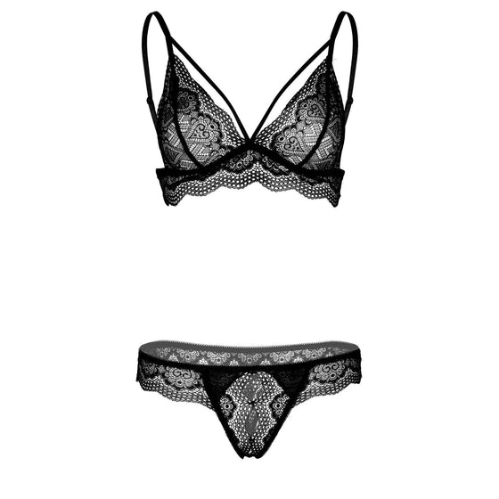 Bra and Crotchless Panty - Mr. und Mrs. Love