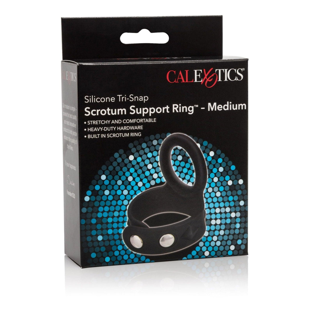 CalExotics - 3-Snap Scrotum Ring - Medium – Produktansicht 2