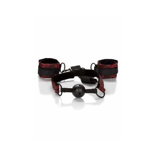 CalExotics - Breathable Ball Gag With Cuffs - Mr. und Mrs. Love