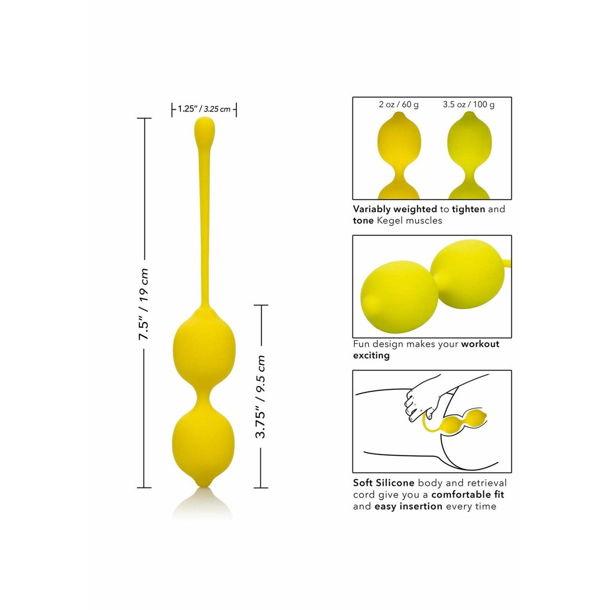 CalExotics Kegel Training Set Lemon – Detailansicht 3