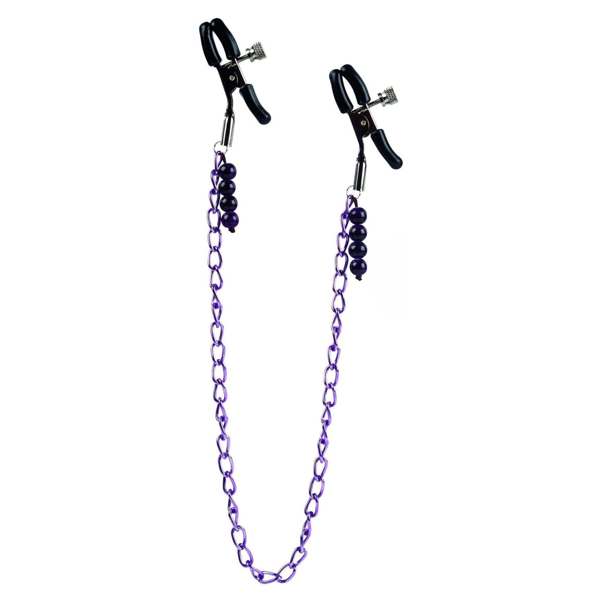 CalExotics - Purple Chain Nipple Clamps – Produktbild