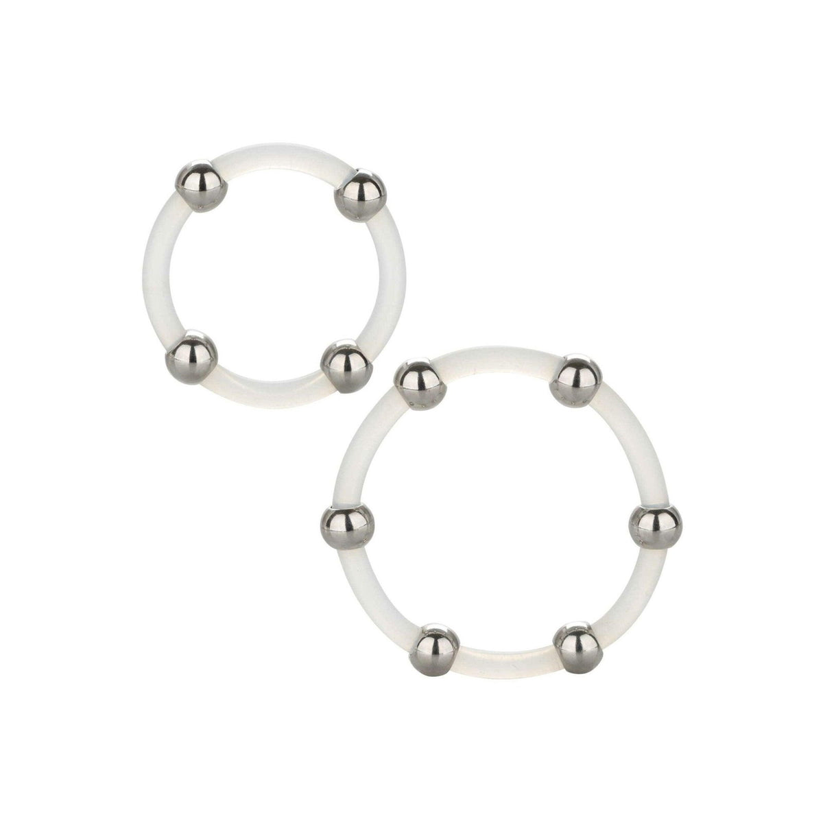 CalExotics Steel Beaded Silicone Ring Set – Produktansicht