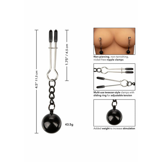 CalExotics - Weighted Tweezer NippleClamps - Mr. und Mrs. Love