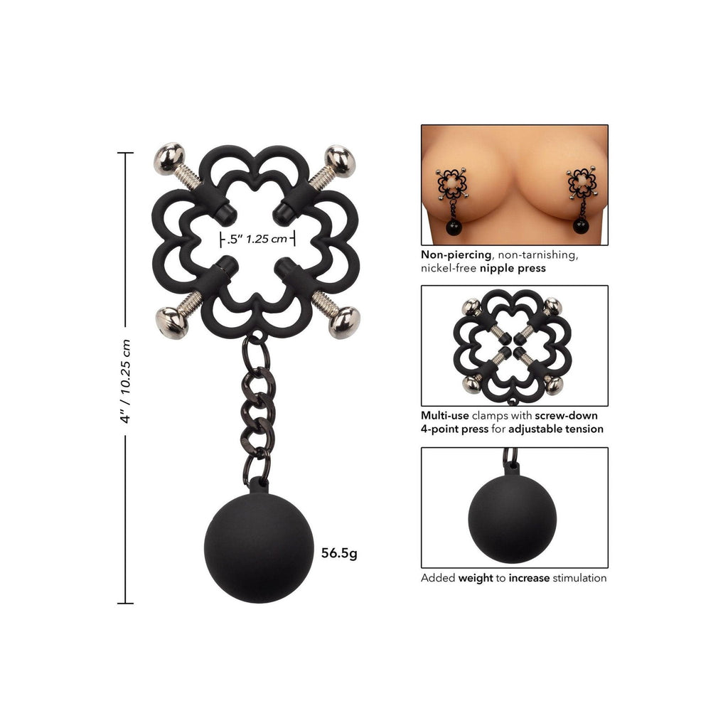 CalExotics Weighted Nipple Press Black – Produktansicht 2