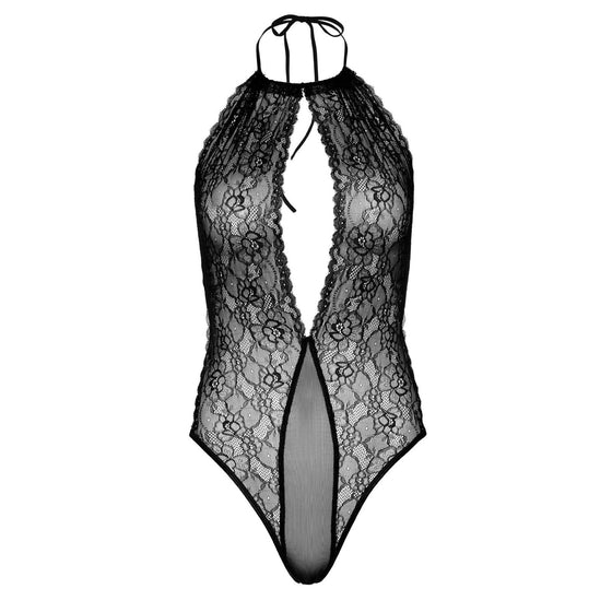 Deep-V Lace Teddy - Mr. und Mrs. Love