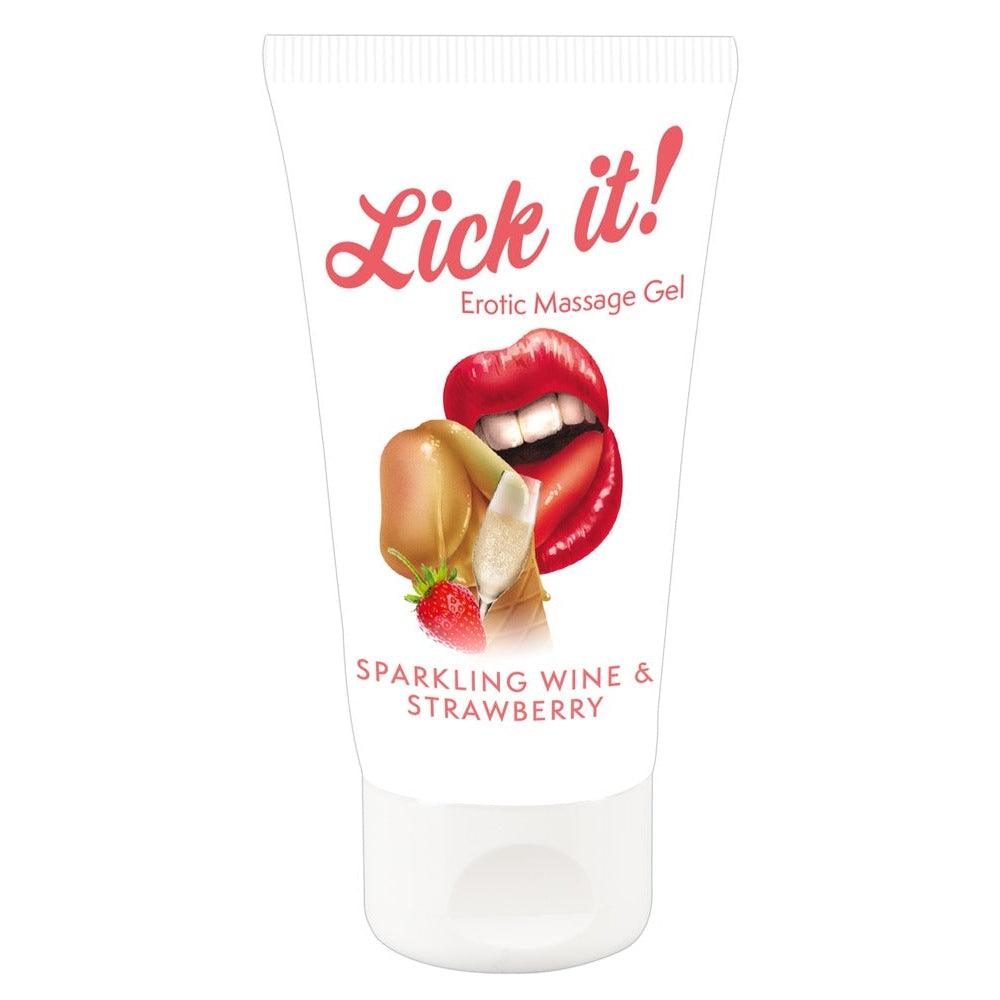 Erotic Massage Gel Sparkling Wine and Strawberry – Produktbild