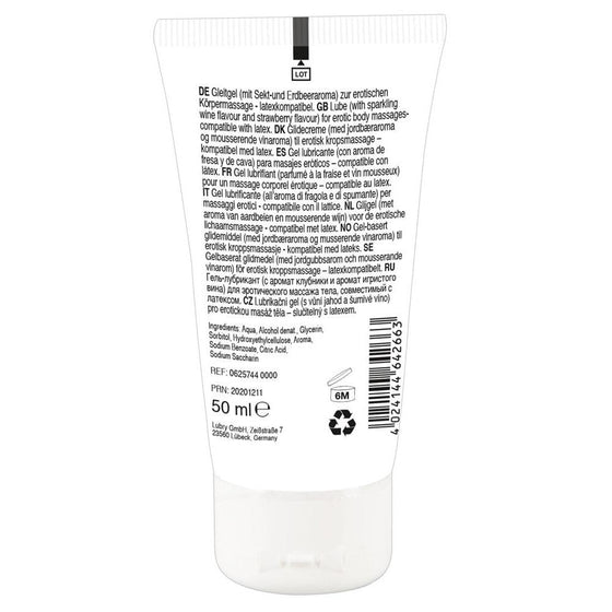Erotic Massage Gel Sparkling Wine and Strawberry - Mr. und Mrs. Love