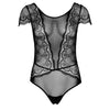 Floral Lace and Mesh Teddy - Mr. und Mrs. Love
