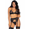 Leg Avenue - Bra Top, Garterbelt & G-String - Mr. und Mrs. Love