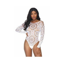  Leg Avenue - Crochet Lace Snap Crotch Teddy - Mr. und Mrs. Love