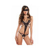 Leg Avenue - Crotchless Teddy & Blindfold - Mr. und Mrs. Love