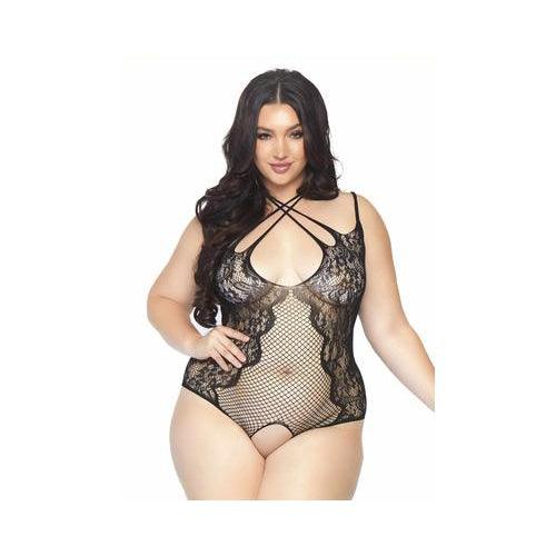 Leg Avenue - Crotchless Teddy Plus Size - Mr. und Mrs. Love