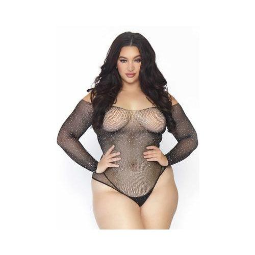 Leg Avenue - Crystalized Fishnet Bodysuit Plus Size - Mr. und Mrs. Love