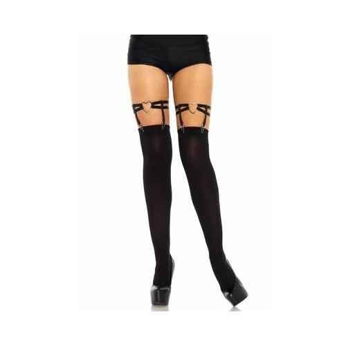 Leg Avenue - Dual Strap Heart Garters - Mr. und Mrs. Love