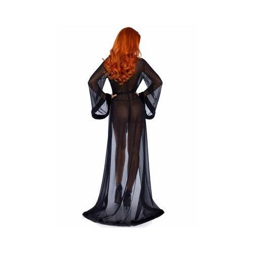 Leg Avenue - Faux fur trimmed robe & string - Mr. und Mrs. Love