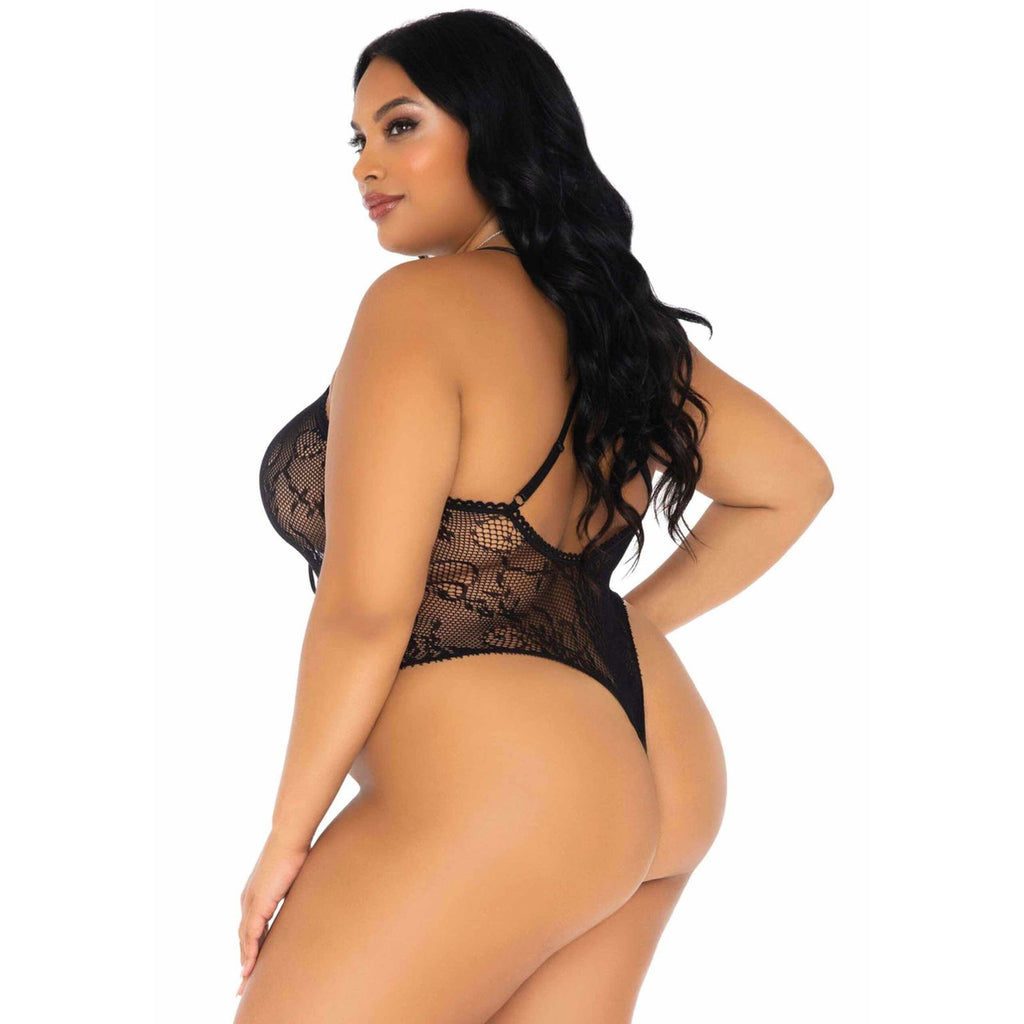 Leg Avenue - Floral Lace Thong Teddy Plus Size – Produktansicht 2