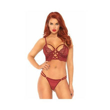  Leg Avenue - Lace Bralette with Sheer Thong - Mr. und Mrs. Love