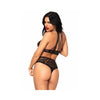 Leg Avenue - Lace Top & High Waist String - Mr. und Mrs. Love